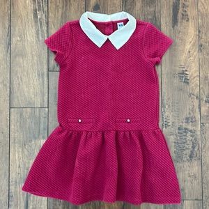 GUC Janie and Jack Quilted Peter Pan Collar Drop Waist Dress